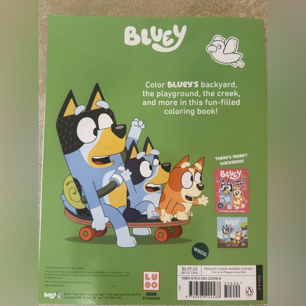 Bluey Plush, Where's Bluey Activity Book, Magnetic Play Set, Crayons, - Picture 8 of 14